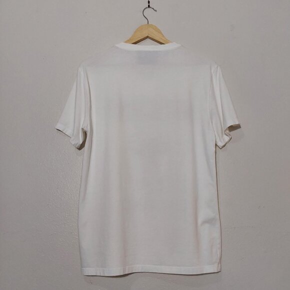 Moschino Double Question Mark Unisex White T-Shirt - Women Large, Men Medium - Picture 4 of 7